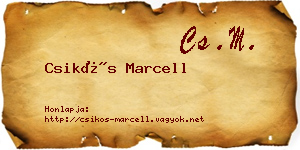 Csikós Marcell névjegykártya